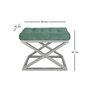 Atelier Del Sofa Puff Plateado y Verde